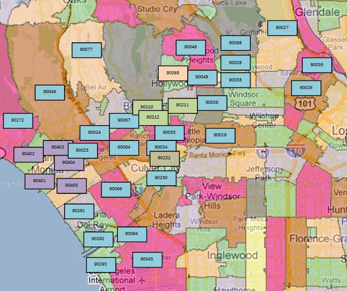 Find homes for sale by Los Angeles zip code